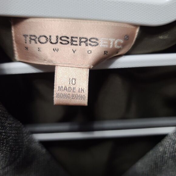 Trousers ETC Womens Jacket And Pants Set Gray Size 8/10 Polyester Blend Button - Picture 14 of 16